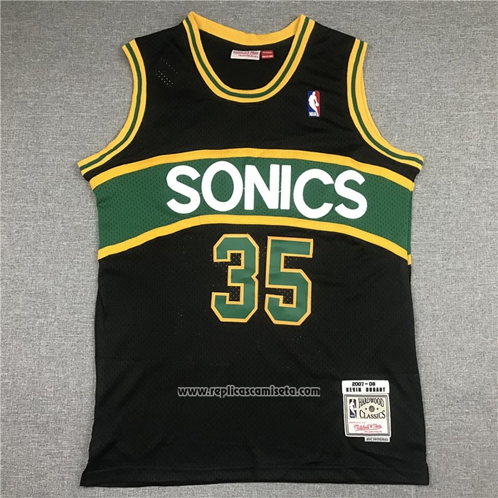 Camiseta Seattle SuperSonics Kevin Durant #35 Mitchell & Ness 2007-08 Negro